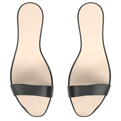 3d rendering illustration of heeled sandals