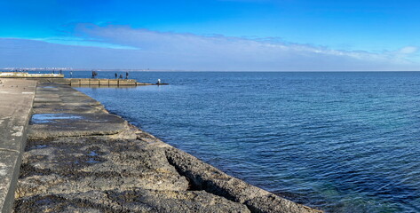 Fototapeta premium Embankment of Lanzheron beach in Odessa, Ukraine