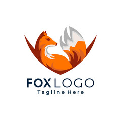 Obraz premium Foxes vector mascot illustration 