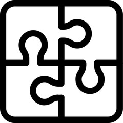 Puzzle, jigsaw line icon