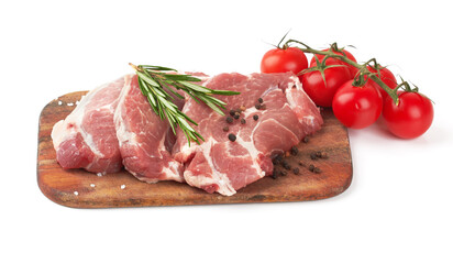 Meat on white background