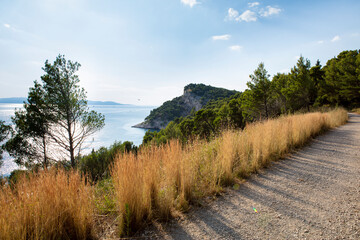 Makarska, Croatia landscape of running path. 