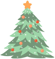 pastel christmas tree