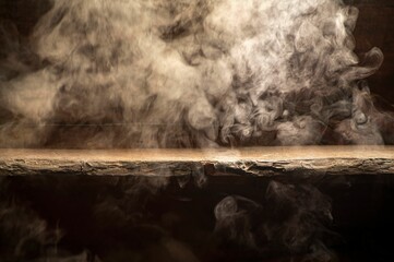 Fire smoke in the basements, close-up view