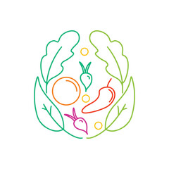 Vegetables set with green pea.