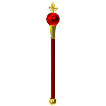 3d rendering illustration of an heraldic scepter