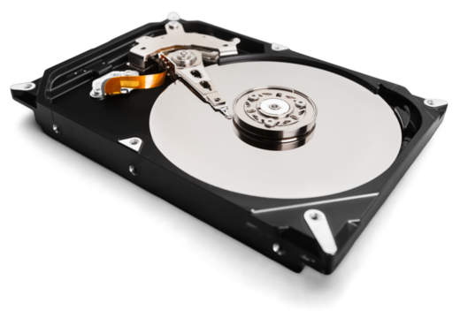 Hard disk drive HDD isolated on white background