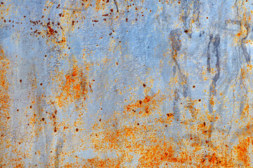 Rusty metal plate surface as grunge background and texture