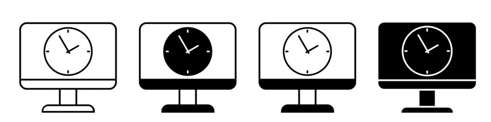 Time management icon vector set. deadline illustration sign collection. timeline symbol or logo.