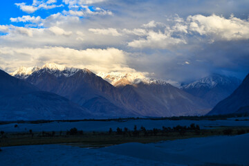 Beautiful but remote, Hunder village sits like an oasis in the middle of cold desert in Nubra valley, Ladakh - India