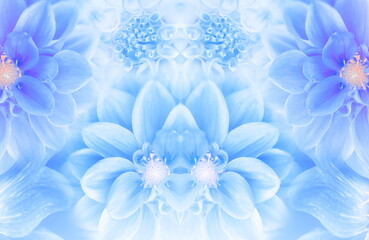 blue light flowers background