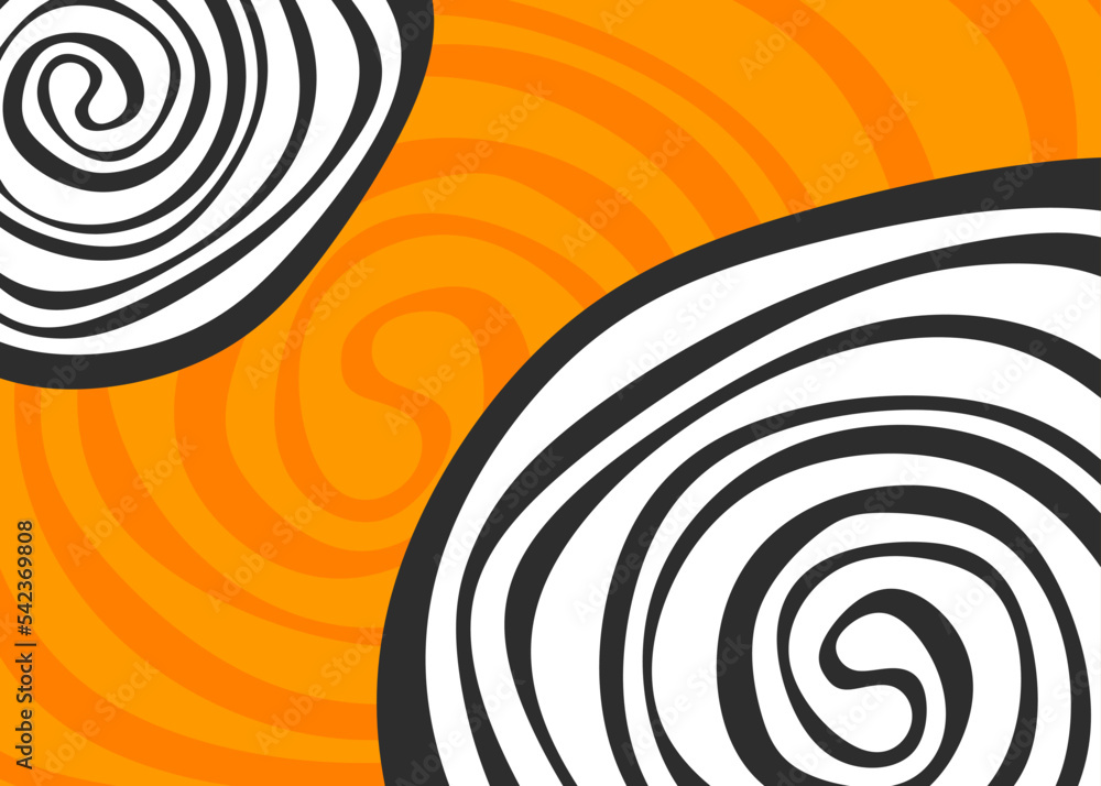 Poster abstract background with swirl line pattern and with some copy space area