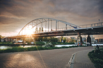 Fototapeta premium Big bridge in Amsterdam
