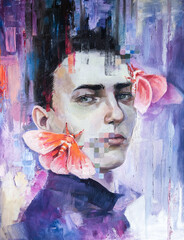 portrait of a guy in oil paints