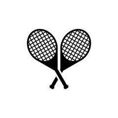 Racket icon set. Sport vector collection. Tennis racket vector icon black classic illustration. Racket icon for tennis and badminton