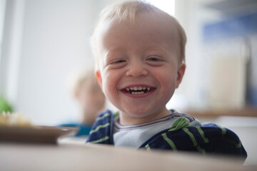 Portrait of laughing little boy
