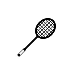 Racket icon set. Sport vector collection. Tennis racket vector icon black classic illustration. Racket icon for tennis and badminton