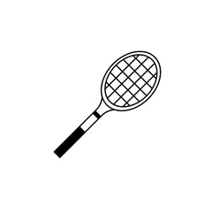 Racket icon set. Sport vector collection. Tennis racket vector icon black classic illustration. Racket icon for tennis and badminton