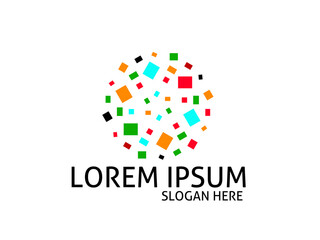 Obraz premium global digital logo with simple design