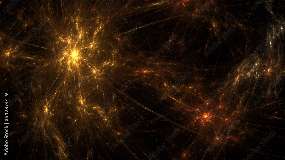 Aufkleber digital abstract background. cloud technologies, big data computing, glowing elements. 3d illustrati