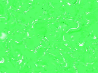 abstract texture of glass surface of neon green. Glossy surface of water. Texture of liquid molten gold. Horizontal image. 3D image. 3D rendering.