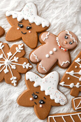 Vertical photo of some christmas gingerbread cookies 