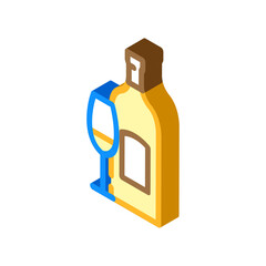 sauvignon blanc white wine isometric icon vector. sauvignon blanc white wine sign. isolated symbol illustration