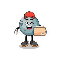 Fototapeta premium asteroid mascot cartoon as an courier