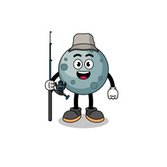 Mascot Illustration of asteroid fisherman