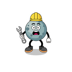 Character Illustration of asteroid with 404 error