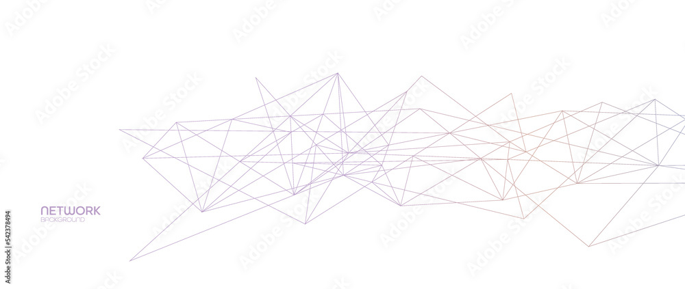 Poster Connection background. Network concept with dots and lines. Vector illustration