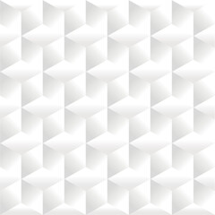 Abstract bright white background - Geometric texture. Cube seamless pattern, geometric line design, cube texture