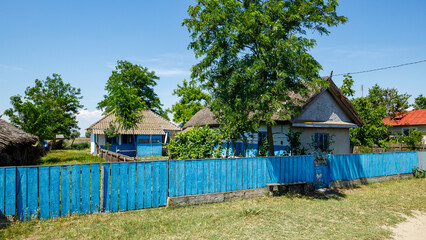 Traditional Houses of the Latea Village in the Danube Delta in Romania