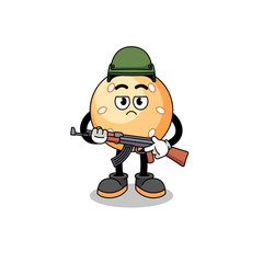 Cartoon of sesame ball soldier