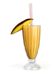 Smoothie or milkshake in glass isolated