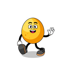 golden egg cartoon walking