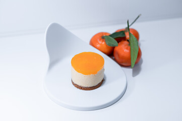 orange mandarin piece tart cake individual piece 