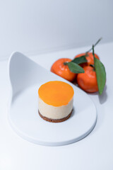 orange mandarin piece tart cake individual piece 