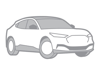 AMERICAN SUV ELECTRIC - VECTOR ILLUSTRATOR ON WHITE BACKGROUND - SPORTCAR_T065