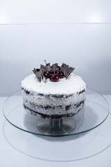 foret noire forest black cake cream slice layers white