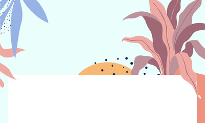 tropical island with palm trees