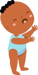 Cute baby cry. black toddler weep. African american Newborn child, capricious ittle kid moan - 542384457