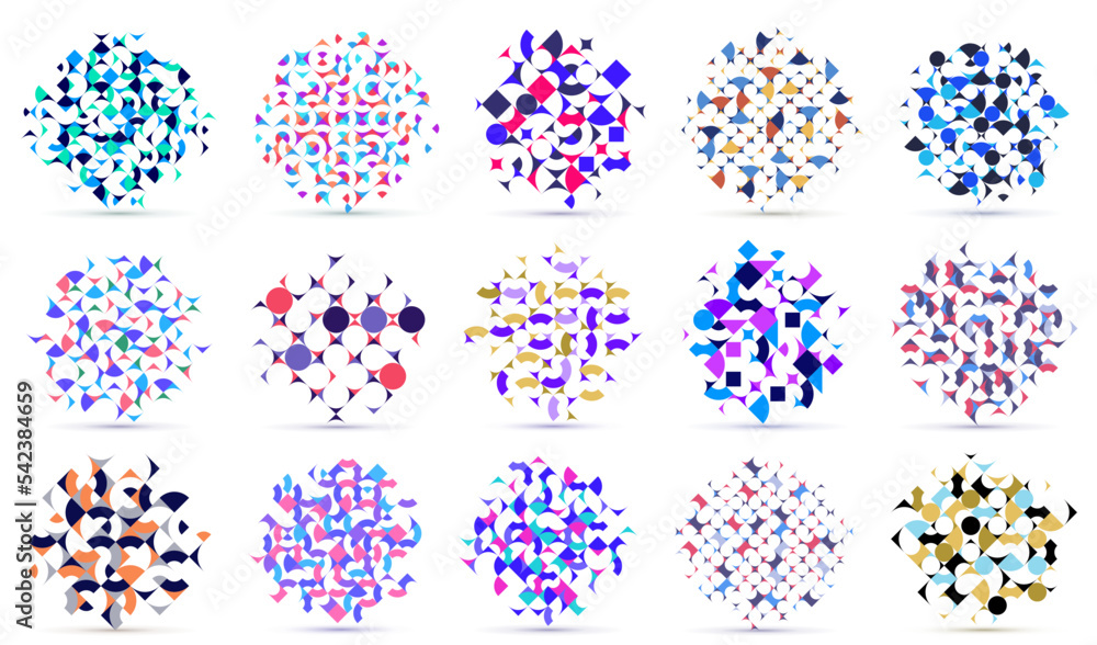 Canvas Prints abstract geometric designs big set vector pattern compositions, colorful 70s retro style templates a