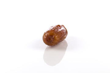 Date fruit close up isolated on white background
