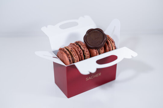 Sacher Torte Macarons Chocolate Box Gift Hotel Viena