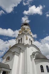 The Church of Peter and Fevronia on the shore of Tsemesskaya Bay. Admiral Serebryakov Embankment,...