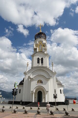 The Church of Peter and Fevronia on the shore of Tsemesskaya Bay. Admiral Serebryakov Embankment, Novorossiysk