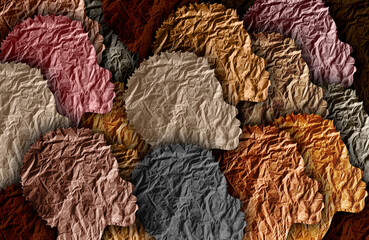 Different cultures in international society concept. Diverse group of multiethnic multicultural woman silhouette.