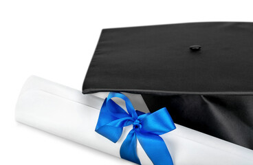 Mortarboard and Diploma