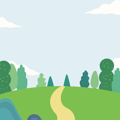 landscape with trees